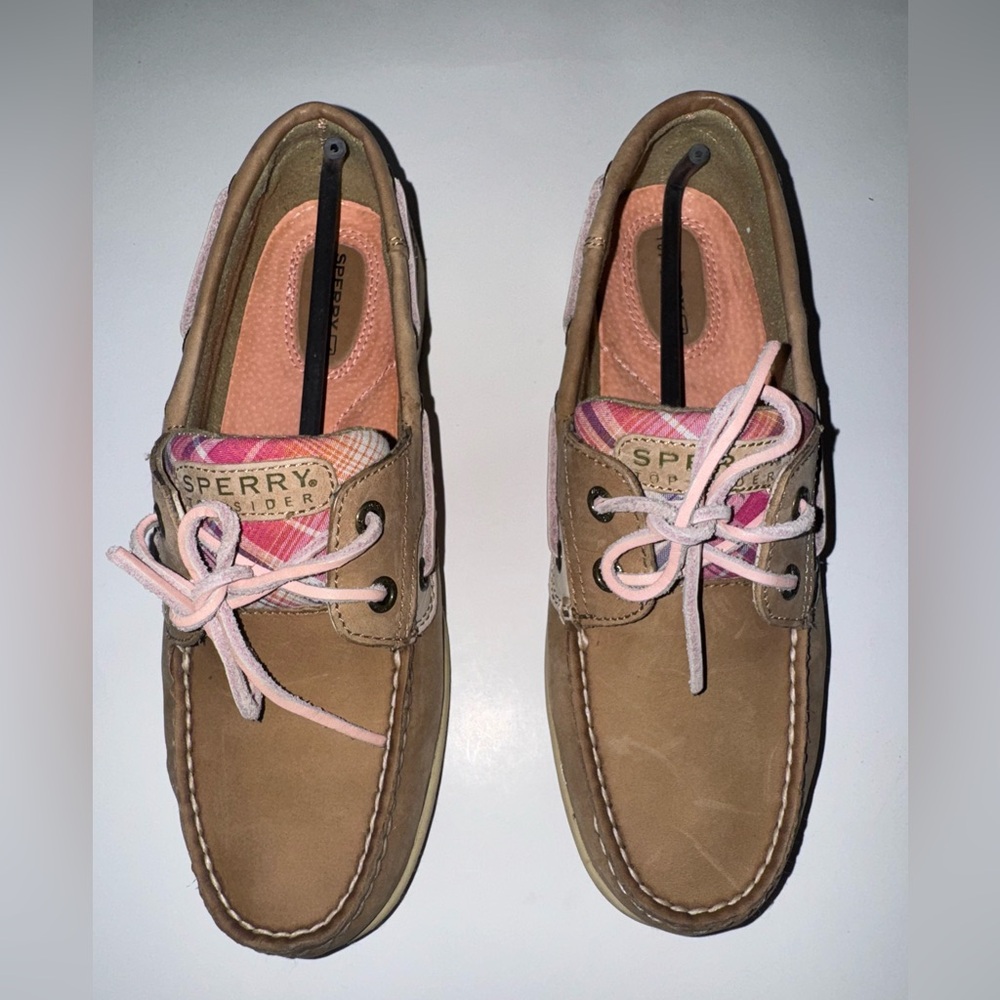 Sperry Women’s Boat Shoes - Tan and Pink